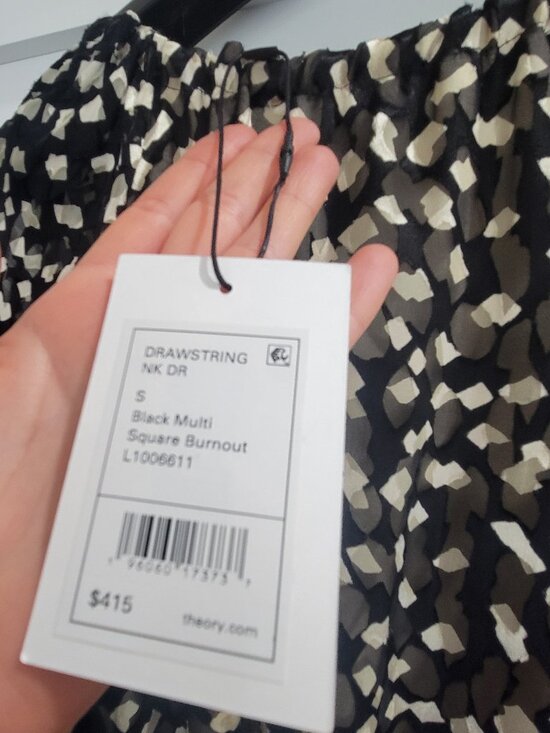 Theory Angled Seam Dress Square Silk - New With Tag - Size S - Picture 6 of 7